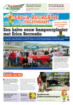 Een halve eeuw kampeerplezier met Erica Recreatie