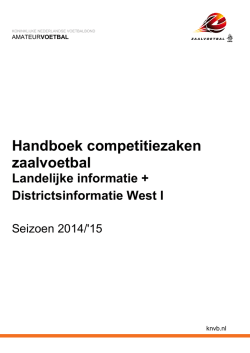 Handboek competitiezaken zaalvoetbal