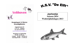 Jaarboekje Seizoen 2014 Wedstrijduitslagen 2013