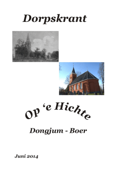 dorpskrant juni 2014 - Dongjum-Boer