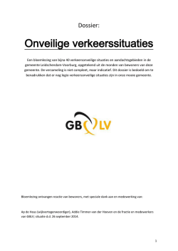 Dossier onveilige verkeerssituaties