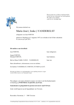 In vrede van de Heer werd opgenomen
