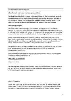 een voorbeeldbericht om in de gemeentebladen te plaatsen.