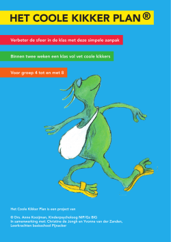 HET COOLE KIKKER PLAN &reg;