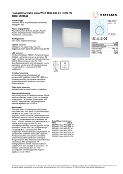 Productinformatie Deca WD2 1500-830 ET +HFS PC TOC