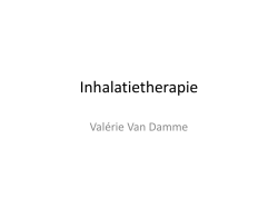 Inhalatietherapie door Dr. Val&eacute;rie Van Damme