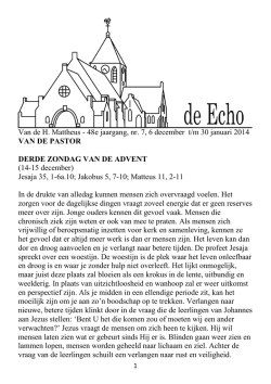Echo van 6 december tm 30 januari