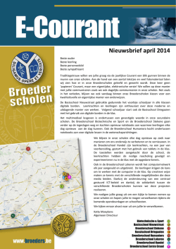 E-Courant 2014 - Humaniora van de Broederschool