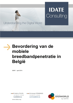 Bevordering van de mobiele breedbandpenetratie in België