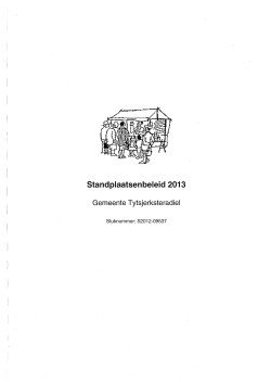 Standplaatsenbeleid 2013 [Klik hier om het document te downloaden]