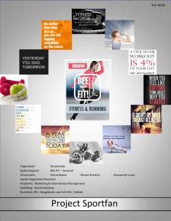 Marketingcommunicatieplan Hummel Bee Fit, Eindverslag Groep 6