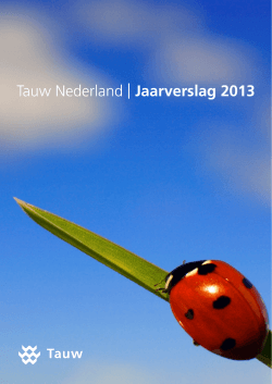 Tauw Nederland | Jaarverslag 2013
