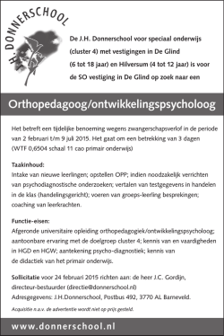 Orthopedagoog/ontwikkelingspsycholoog