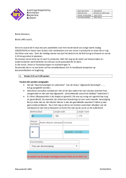 nieuwsbrief maart 2014 - Leerling Administratie en Registratie