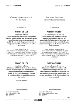 K. 53-3234/4 - La Chambre des représentants de Belgique