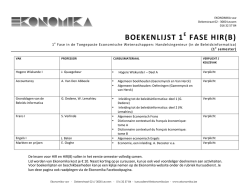 BOEKENLIJST 1 FASE HIR(B)