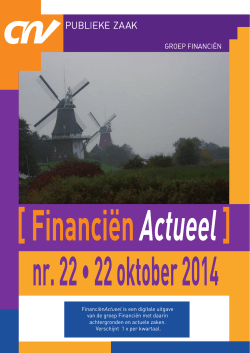 CNV Financiën Actueel 22 - 22 oktober 2014
