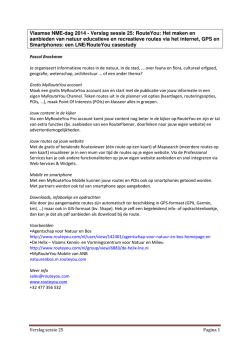 Het maken en aanbieden van natuur educatieve en recreatieve