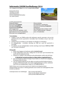 Informatie LDODK korfbalkamp 2014