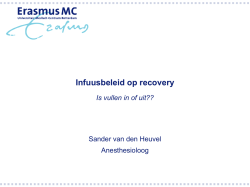 Infuusbeleid op recovery Is vullen in of uit??