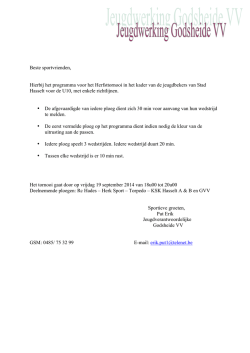 Info jeugdbeker Godsheide U10