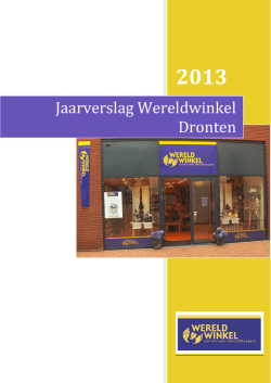 Jaarverslag Wereldwinkel 2013 web