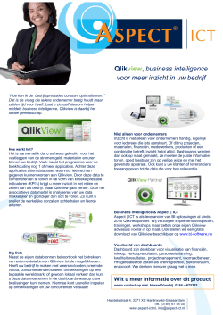 Qlikview, business intelligence voor meer inzicht in uw