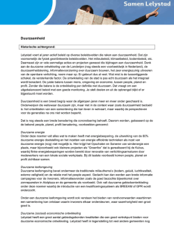 Duurzaamheid - Gemeente Lelystad