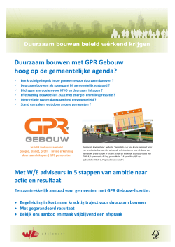 Duurzaam bouwen met GPR Gebouw hoog op de