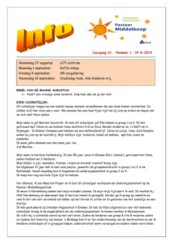 Nr. 1 19-08-2014 - Pastoor Middelkoopschool