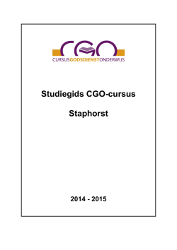 Studiegids A-cursus Staphorst 2014-2015