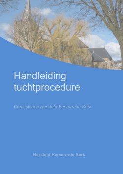 Handleiding tuchtprocedure