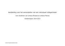 ISP Handleiding voor het samenstellen van een