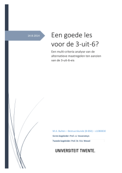 Een goede les voor de 3-uit-6? - University of Twente Student Theses