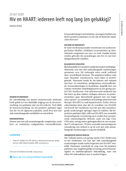 Hiv en HAART: iedereen leeft nog lang (en gelukkig)?