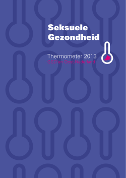 Thermometer Seksuele Gezondheid 2013 - GGD Gelderland-Zuid