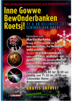 hèt eindejaarsevenement van de gemeente Onderbanken.