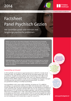 2014 Factsheet Panel Psychisch Gezien