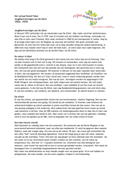 Het verhaal Roelof Faber Jeugdherinneringen aan De Glind