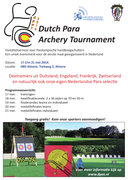 Dutch Para Archery Tournament