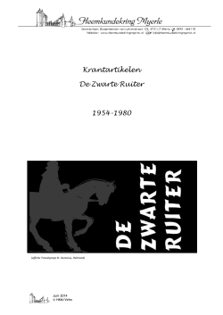 Krantartikelen De Zwarte Ruiter 1954-1980