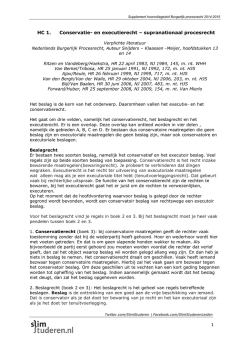 HC 1. Conservatie- en executierecht