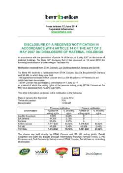 Disclosure of the received notifications in accordance