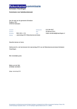 Jaarverslag 2013 Rekenkamercommissie