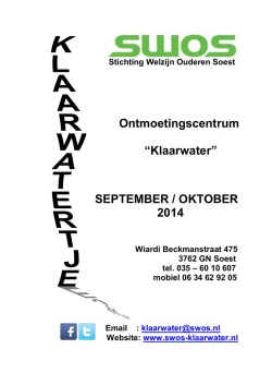 Het Klaarwatertje september oktober 2014