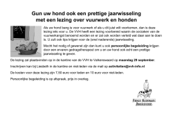 Gun uw hond ook een prettige jaarwisseling met een lezing