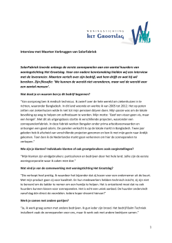 Interview met Maarten Verbruggen van SolarFabriek