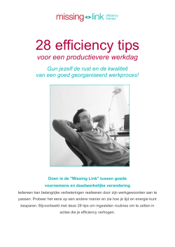 28 efficiency tips voor een productievere werkdag