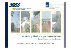 Health Impact Assessment met stakeholder-workshops