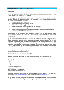 1 Schoolgids Gelinckschool locatie Oostvoorne